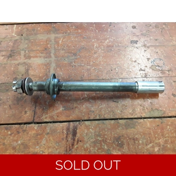 1971-83 Yamaha SR TX XJ XS Front Axle with Collar and Dust Cover 341-25118-00 90387-17433